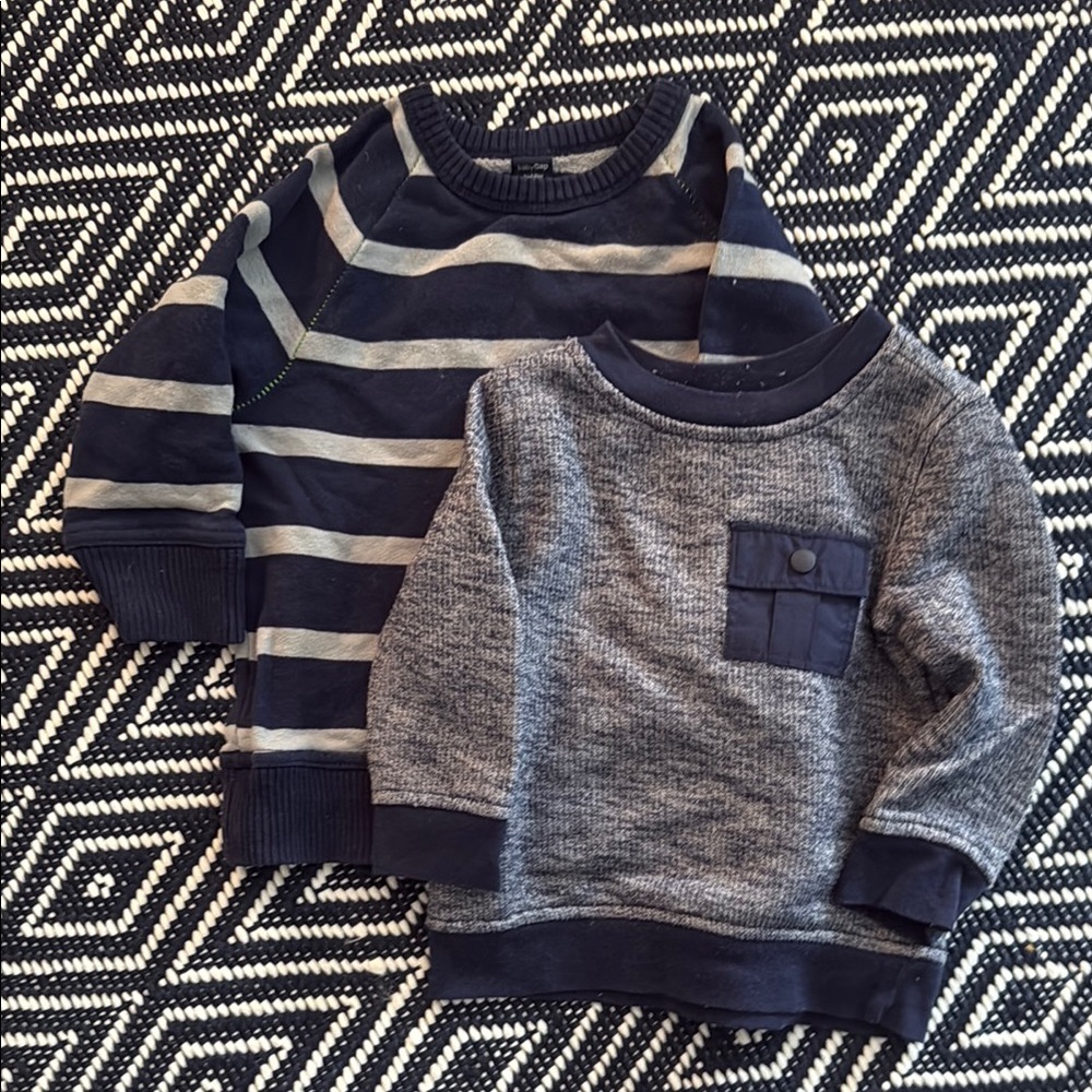 Navy and Gray Kids Sweatshirt Set